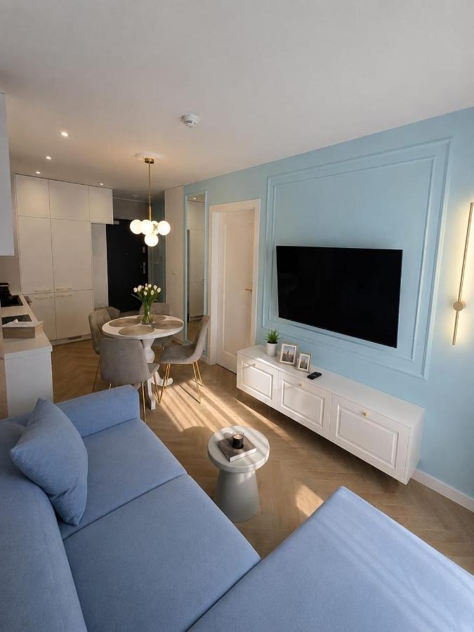 Salon z rozkładaną sofą — Sea Star Apartment Portovo