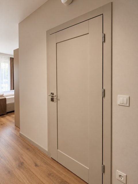 Przedpokój i stolarka drzwiowa — kawalerka 23 m², Gdańsk Śródmieście